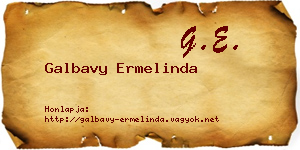 Galbavy Ermelinda névjegykártya